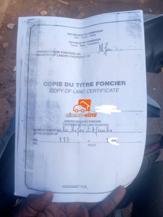 Terrain titré à vendre à Odza plaque LNB